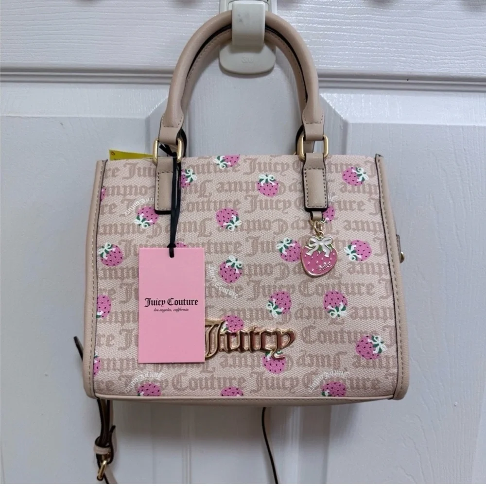 NWT Juicy Couture Berry Sweet Mini Bag in Sandstone/Pink